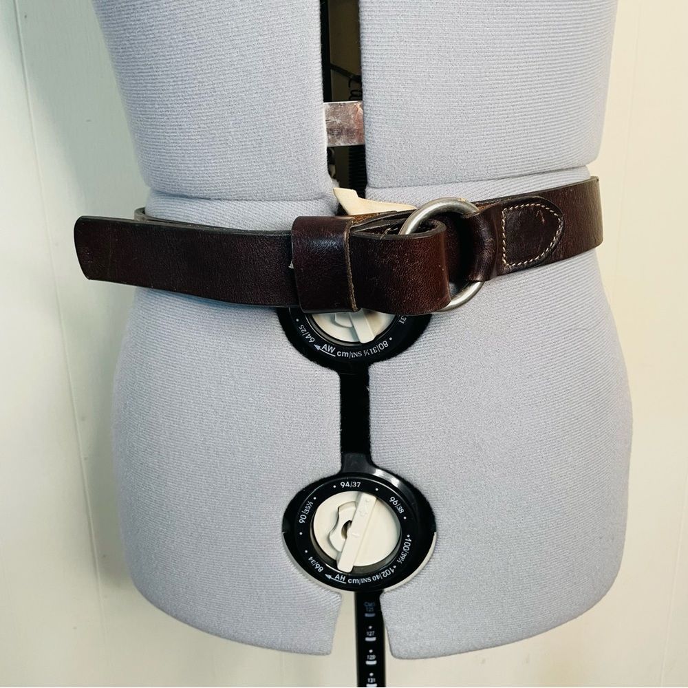 Vintage Abercrombie & Fitch Brown Leather Equestrian Belt